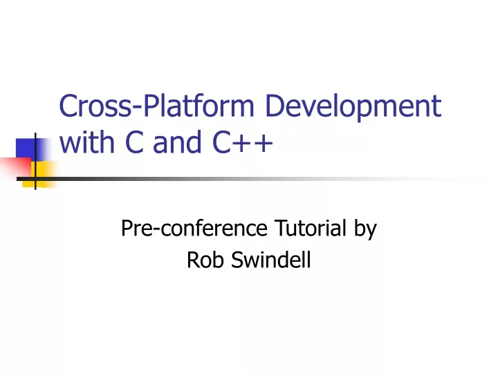 cross platform development with c and c