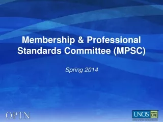 Membership &amp; Professional Standards Committee (MPSC)