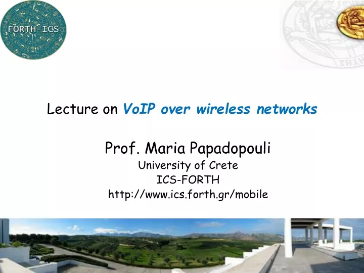 lecture on voip over wireless networks