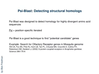 Psi-Blast: Detecting structural homologs