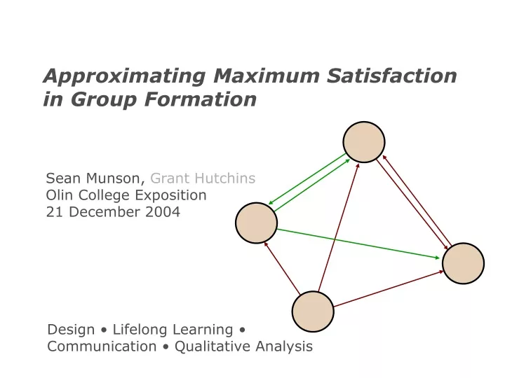 approximating maximum satisfaction in group formation