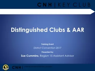 Distinguished Clubs &amp; AAR