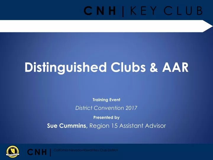 distinguished clubs aar