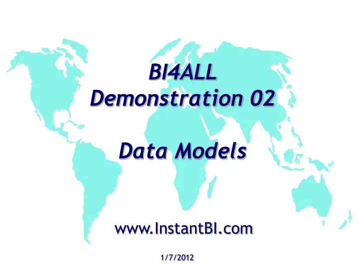 bi4all demonstration 02 data models
