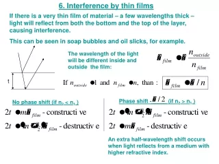 6. Interference by thin films