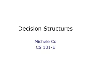 Decision Structures