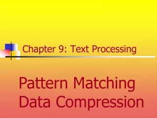 Chapter 9: Text Processing