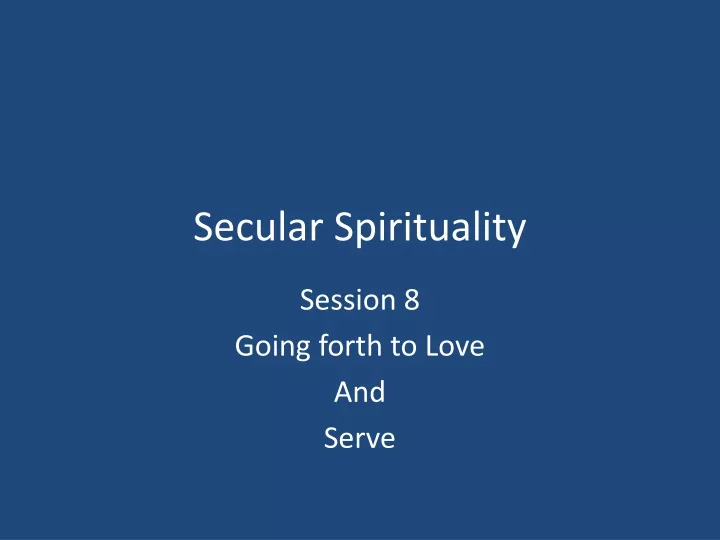 secular spirituality