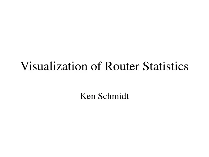 visualization of router statistics