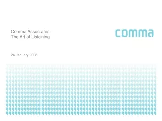 Comma Associates  The Art of Listening