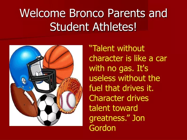 welcome bronco parents and student athletes