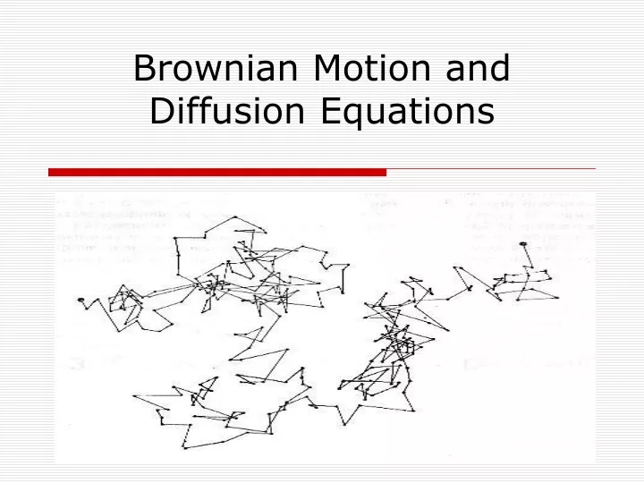 brownian motion and diffusion equations
