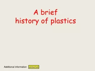 A brief  history of plastics
