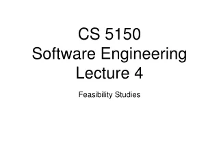 CS 5150 Software Engineering Lecture 4