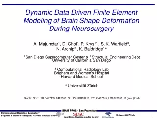 Dynamic Data Driven Finite Element Modeling of Brain Shape Deformation During Neurosurgery