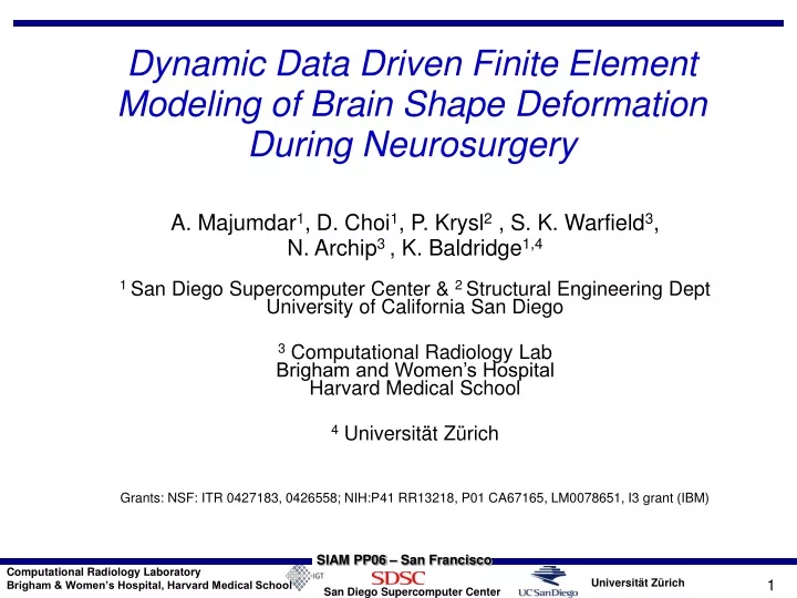 dynamic data driven finite element modeling of brain shape deformation during neurosurgery