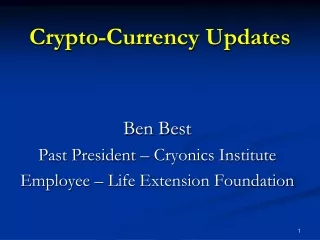 Crypto-Currency Updates