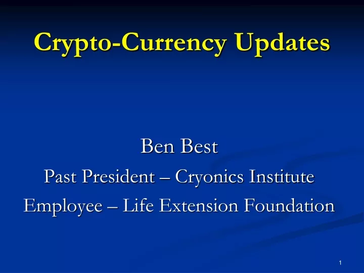 crypto currency updates