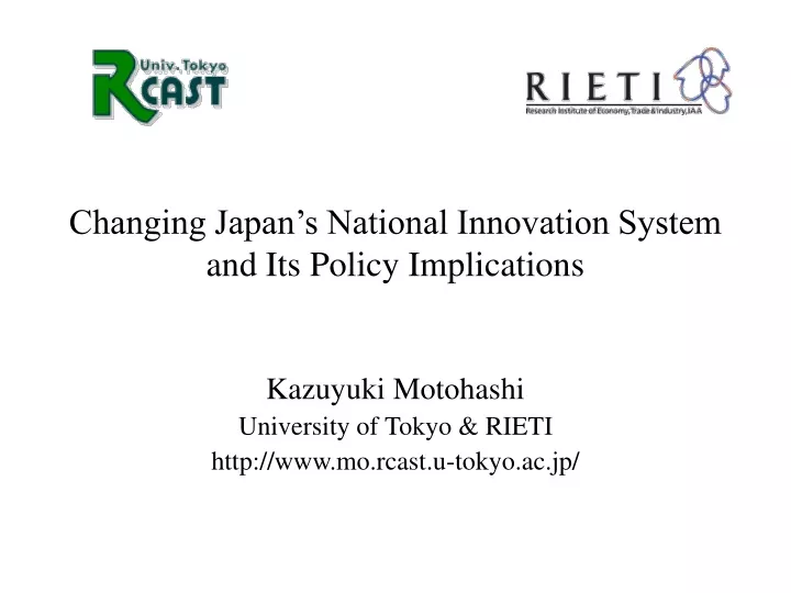 changing japan s national innovation system and its policy implications