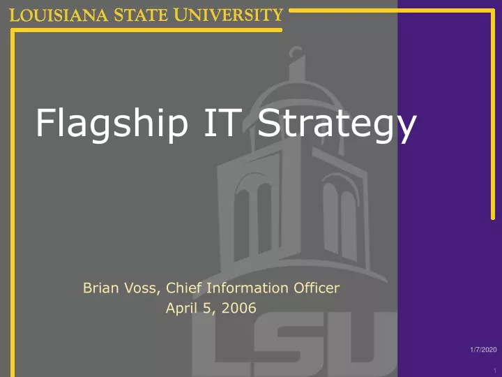 flagship it strategy