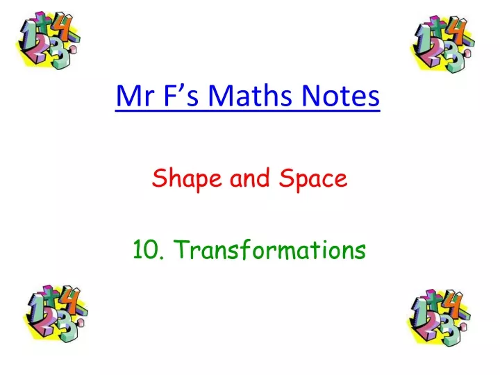 mr f s maths notes