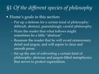 §1  Of the different species of philosophy