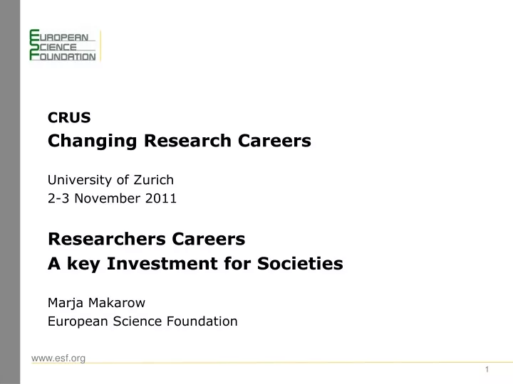 crus changing research careers university