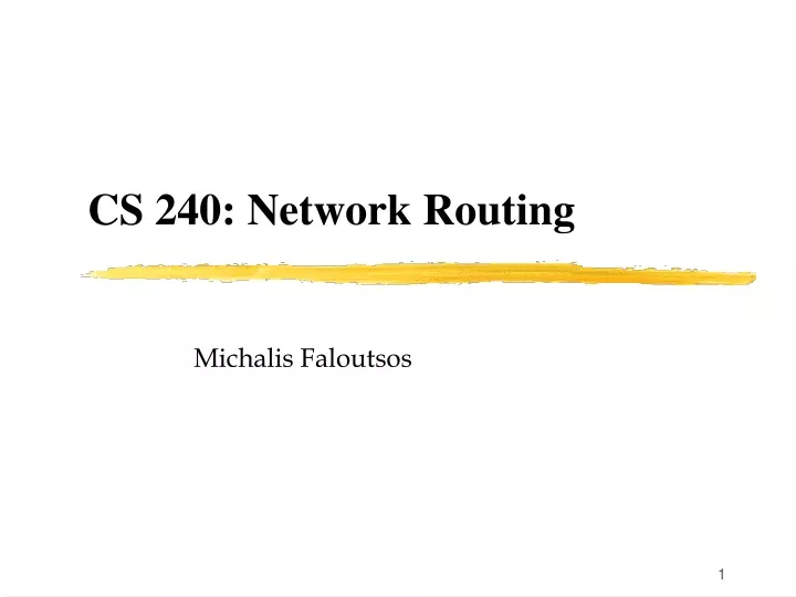 cs 240 network routing