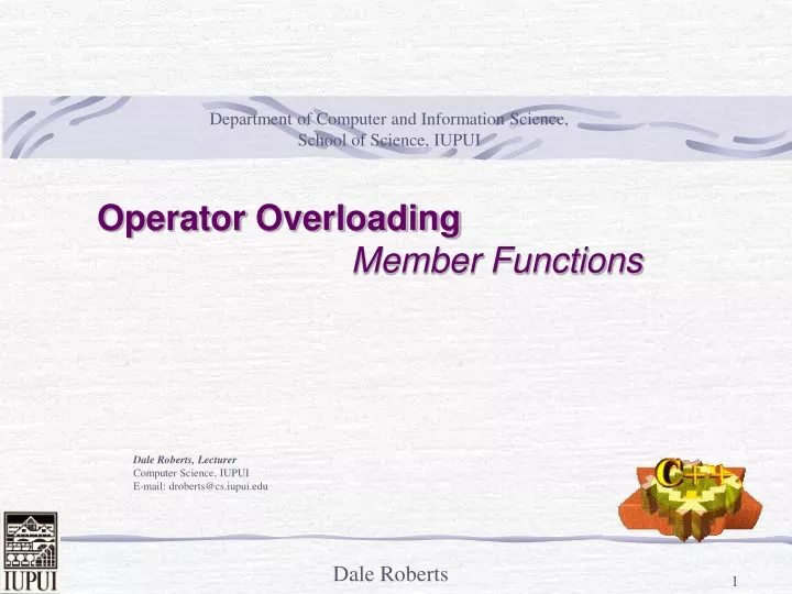operator overloading member functions