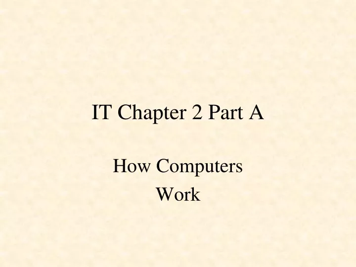 it chapter 2 part a