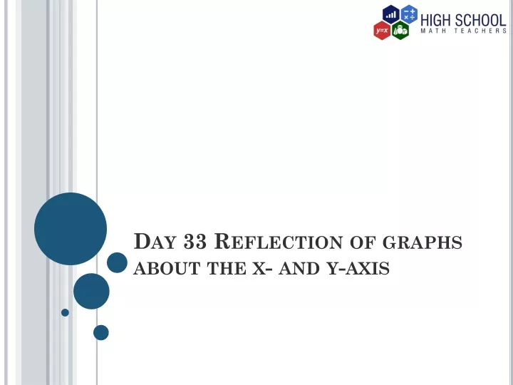day 33 reflection of graphs about the x and y axis