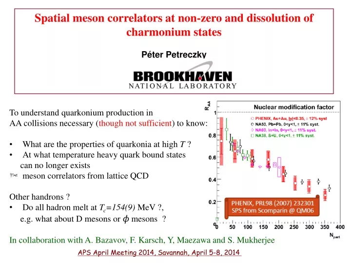 spatial meson correlators at non zero