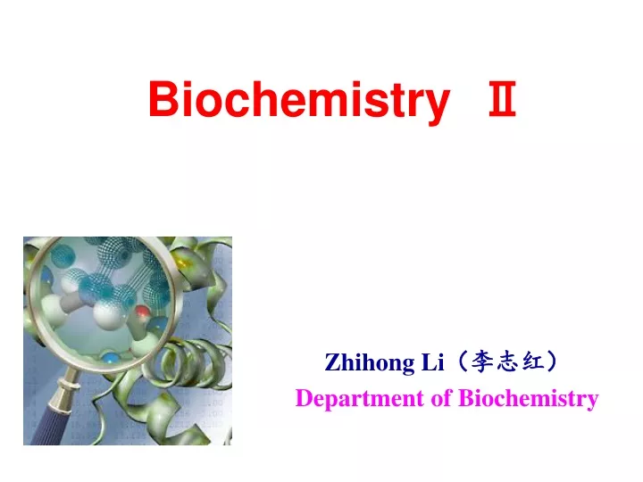 biochemistry