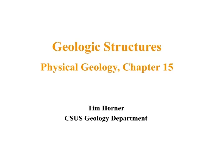 geologic structures physical geology chapter 15