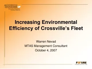 Increasing Environmental Efficiency of Crossville’s Fleet