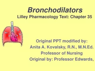 Bronchodilators  Lilley Pharmacology Text: Chapter 35