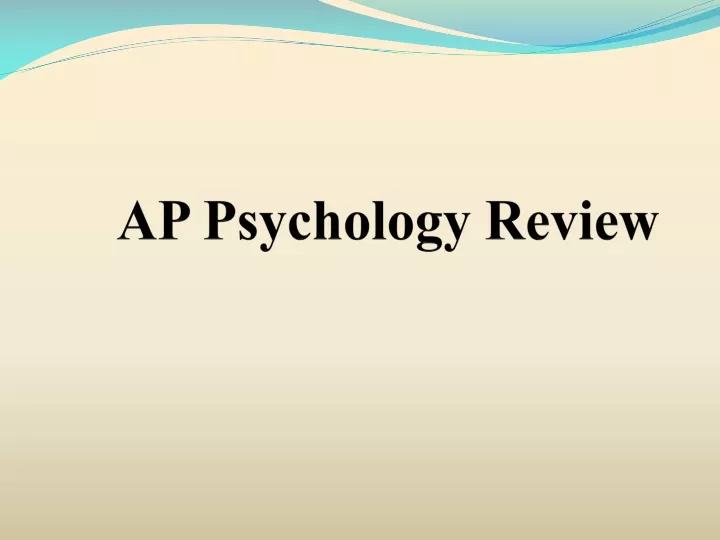 ap psychology review