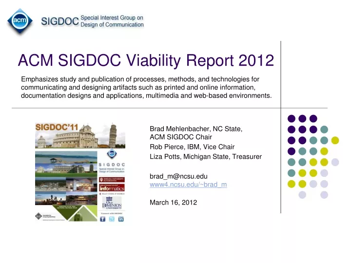 acm sigdoc viability report 2012