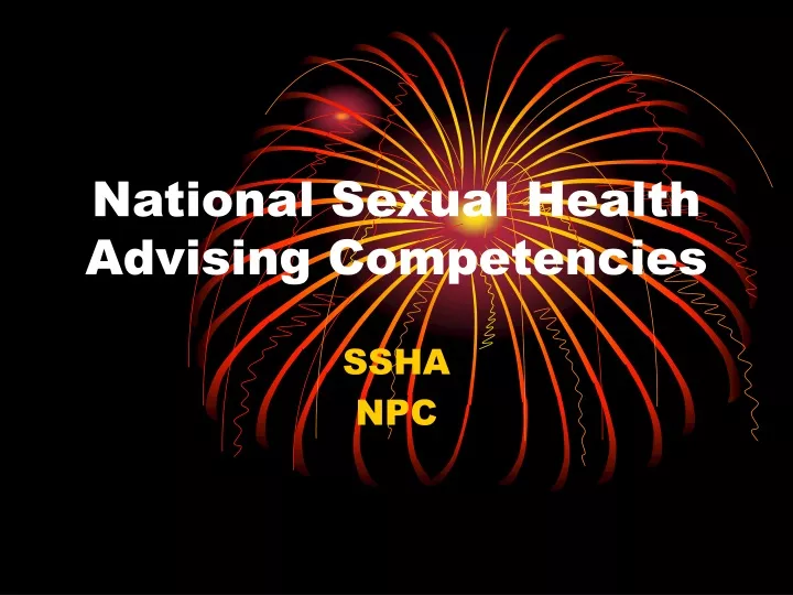national sexual health advising competencies
