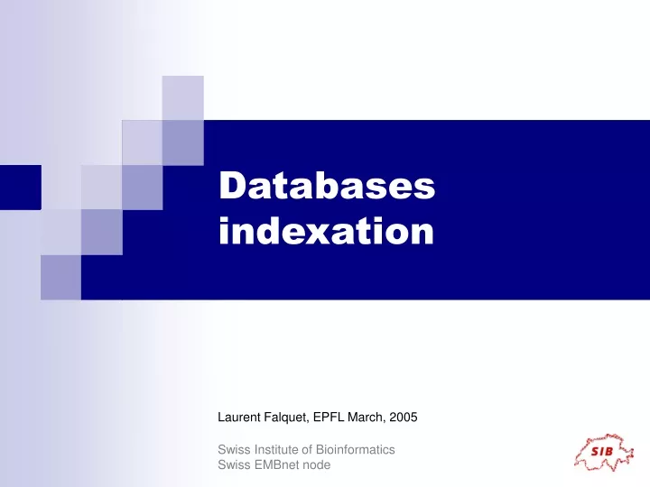 databases indexation