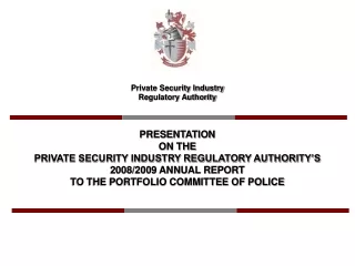 Private Security Industry  Regulatory Authority