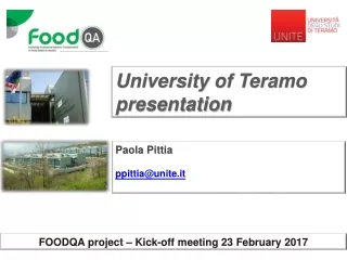 University  of Teramo  presentation
