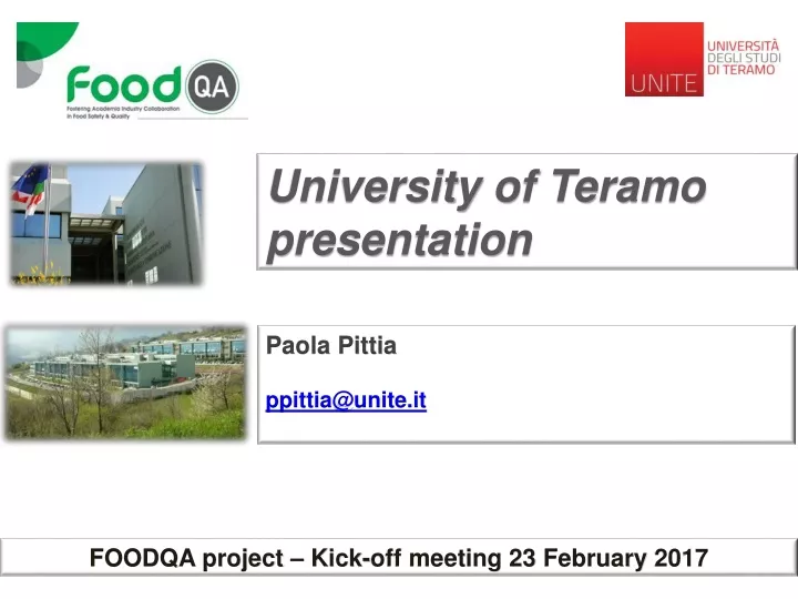 university of teramo presentation