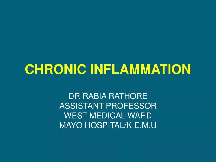 chronic inflammation