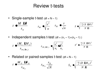 Review t-tests