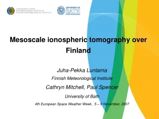 Mesoscale ionospheric tomography over Finland