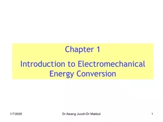 Chapter 1  Introduction to Electromechanical Energy Conversion