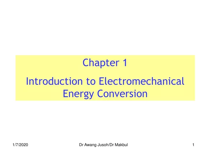 chapter 1 introduction to electromechanical
