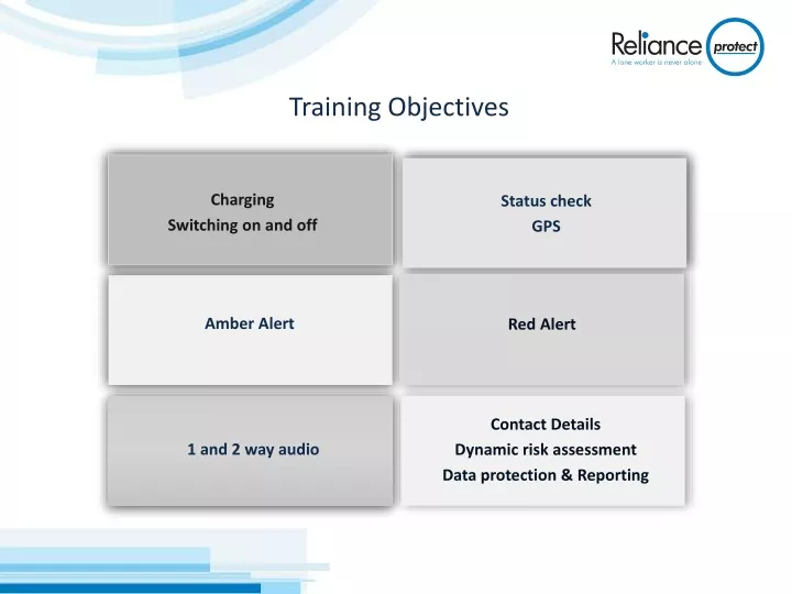 training objectives