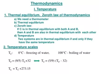 Thermodynamics